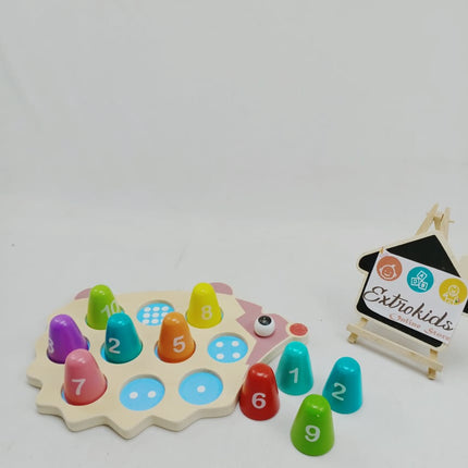 Wooden Number Match Toy - Bee Shape - 10 Pc - EKT1151