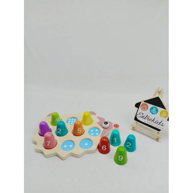 Wooden Number Match Toy - Bee Shape - 10 Pc - EKT1151
