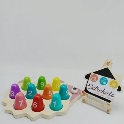 Wooden Number Match Toy - Bee Shape - 10 Pc - EKT1151