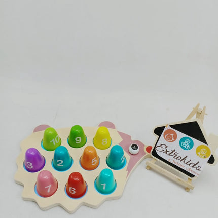 Wooden Number Match Toy - Bee Shape - 10 Pc - EKT1151