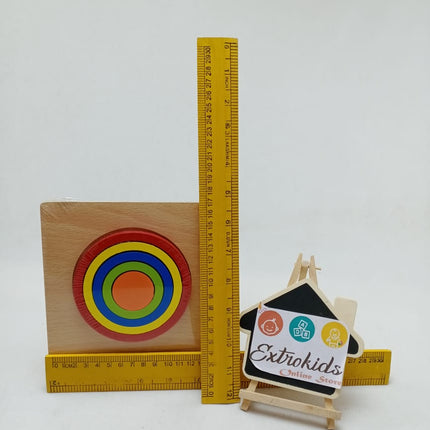 Wooden Rainbow Toy - Open Ended Toy - Hexagon Shape With Tray - EKT1159