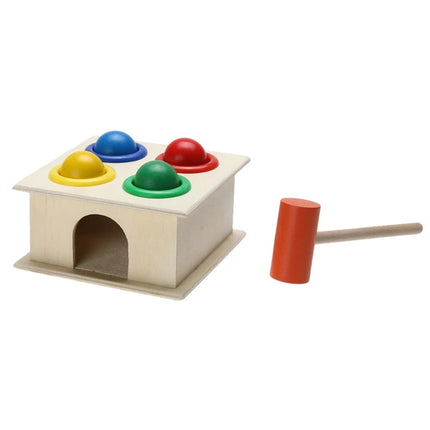 Extrokids Wooden Hammer Case (Multicolour) Pinball Montessori Early Learning Developmental Toy - EKT1288