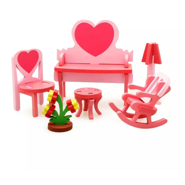 Extrokids 3D Assembling Furniture Dressing Table Puzzle Blocks Toy - EKT1296