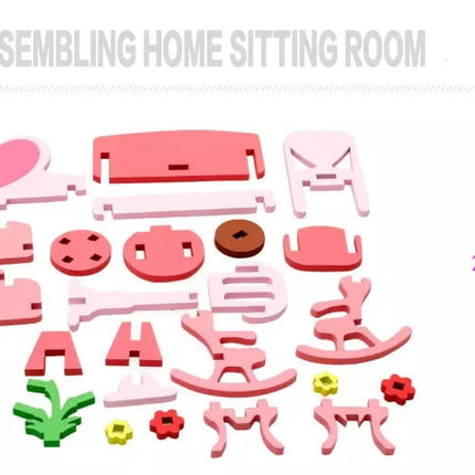 Extrokids 3D Assembling Furniture Dressing Table Puzzle Blocks Toy - EKT1296