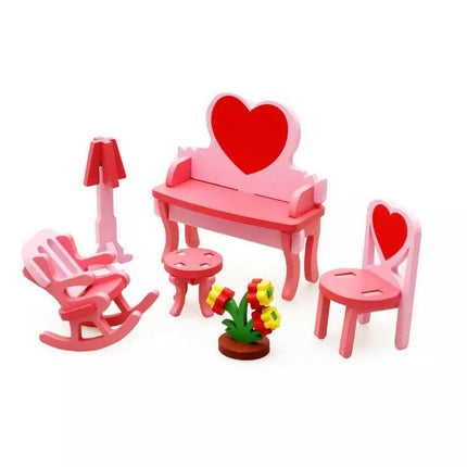 Extrokids 3D Assembling Furniture Dressing Table Puzzle Blocks Toy - EKT1296