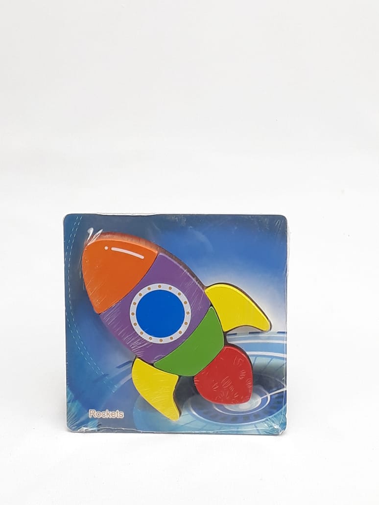 Extrokids Wooden 6x6 puzzle board printed Rockets - EKT1349 ...