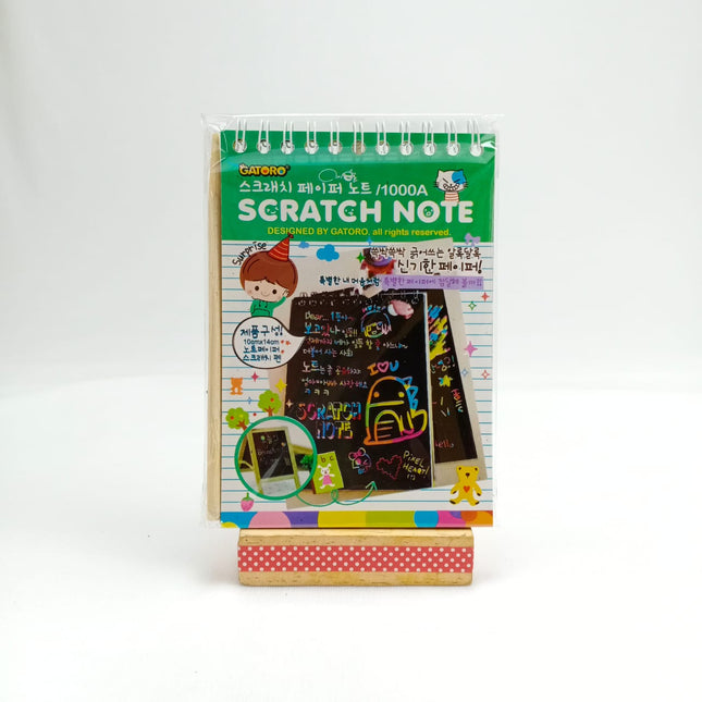 Extrokids Scratch Painting Book For Kids Cartoon DIY Spiral Scratch Painting Notebook Green- EKC1390