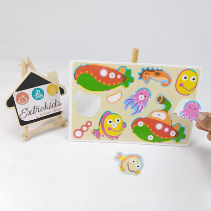 Extrokids Cartoon Animal Pair Matching Puzzle Card Game Toys for Children - EKT1411