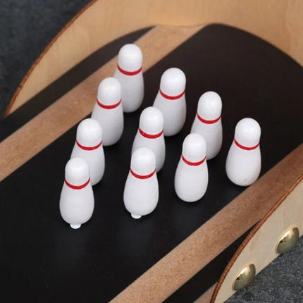 Extrokids Hot Selling Mini Desktop Bowling Game Set Wooden Kids Children Ball Board Game Toy - EKT14