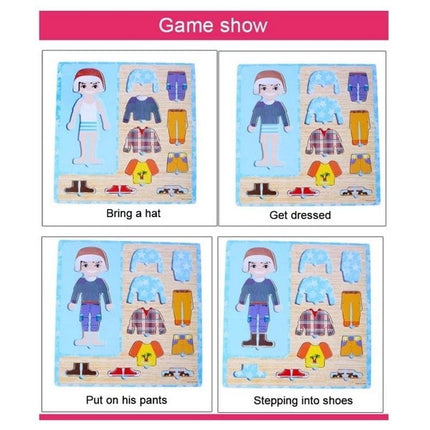 Wooden toy - Dressup Boy puzzle - EKT1430