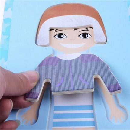 Wooden toy - Dressup Boy puzzle - EKT1430