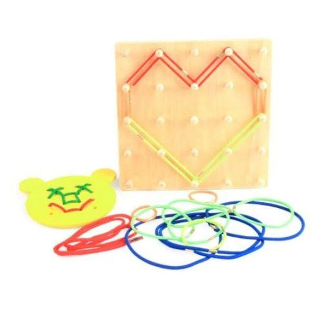 Wooden Toy Multi Functional Threading Board Games - EKT1431