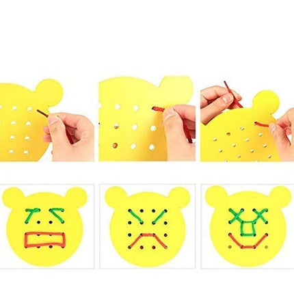 Wooden Toy Multi Functional Threading Board Games - EKT1431