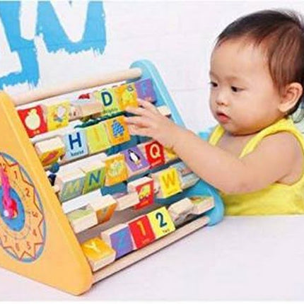 Kids Activity Triangle 5 Side Learn Shelf Math Calculation Toy (Multicolor) - EKT1453