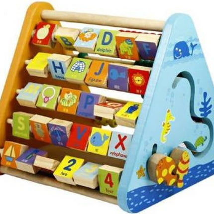 Kids Activity Triangle 5 Side Learn Shelf Math Calculation Toy (Multicolor) - EKT1453