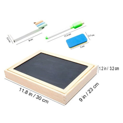 2 in 1 Magnetic Wooden Puzzle Educational Learning Game Toy with Writing & Drawing Board for Kids -