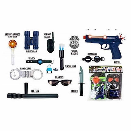 Pretend Play - Police Costume with Gun Toy Set - EKR0029