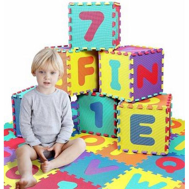 KIDS PLAY JUMBO MAT COLORFUL FOAM TEACHING EDUCATION TOOLS TOY MATS CHILDREN 26 PCS ALPHABET FOR GI