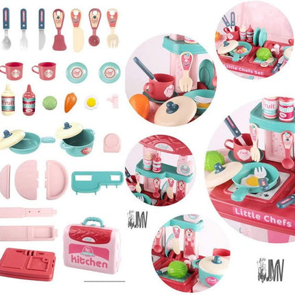 Extrokids Pretend Play Accessories Realistic Food 3-in-1 Little Chef Kitchen Playset - EK1466