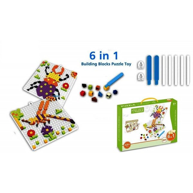 Extrokids Building Blocks with Mat Puzzle for Kids Learning and Educational Toys for Kids - Set of 420 PCS - EK1470
