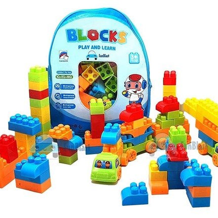 Building Blocks for Kids with Wheel 94 Pcs Bag Packing Best Gift Toy Block Game for Kids Boys Child