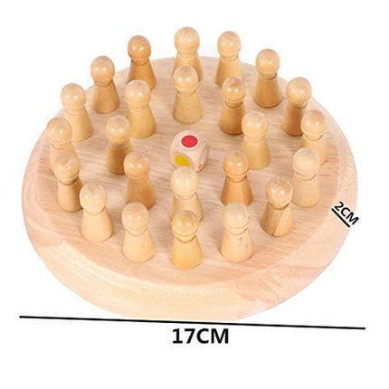 Classic Wooden Color Memory Chess Intelligence Game Kids Toy Gift for Leisure Fun - EKT1495