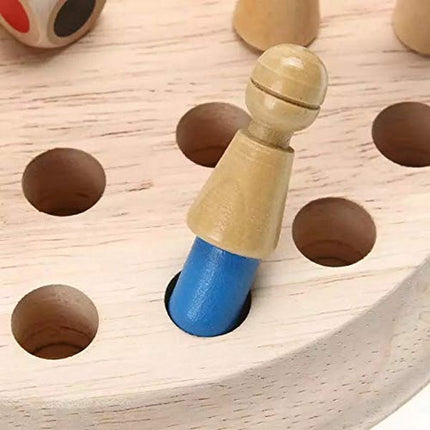 Classic Wooden Color Memory Chess Intelligence Game Kids Toy Gift for Leisure Fun - EKT1495