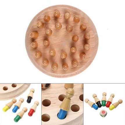 Classic Wooden Color Memory Chess Intelligence Game Kids Toy Gift for Leisure Fun - EKT1495