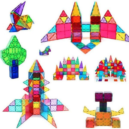 Extrokids Magnatiles 60Pcs Oversize 3D Magnetic Building Blocks Tiles Set,Inspirational Educational Toys - EKT1515