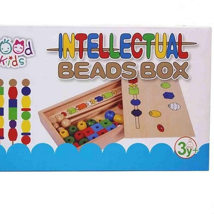 Extrokids Intellectual Beads Box Wooden Large Beads Child Early Learning and Educational Toys EK151