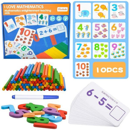 Extrokids Wooden See and Spelling Words Number Matching Alphabet Puzzles Toy - EKT1518