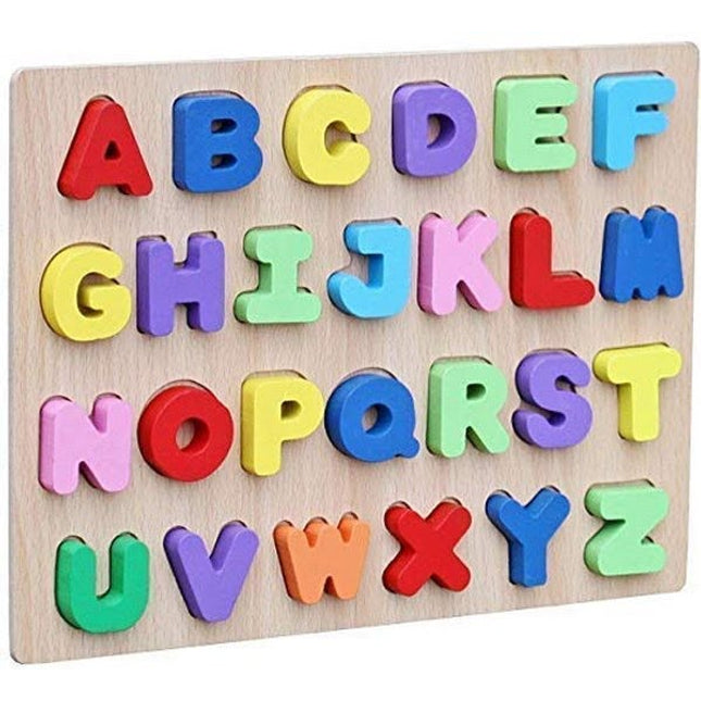 Extrokids Wooden Capital Alphabet Letter Puzzle Board - EKT1552