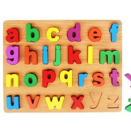 Extrokids Wooden Small Alphabet Letter Puzzle Board - EKT1553