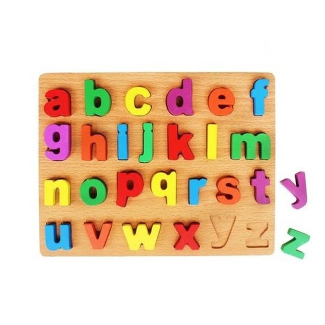 Extrokids Wooden Small Alphabet Letter Puzzle Board - EKT1553