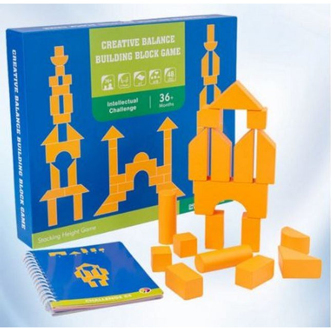 Extrokids Wooden Creative Balance Building Block Game Kids Early Learning Blocks Educational Stacking Game - EKT1577