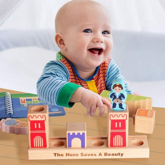 Extrokids Wooden Prince Save Princess Kids Building Blocks Puzzle Game - 48 Solutions of Puzzles Toy - EKT1585