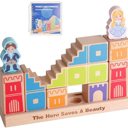 Extrokids Wooden Prince Save Princess Kids Building Blocks Puzzle Game - 48 Solutions of Puzzles Toy - EKT1585