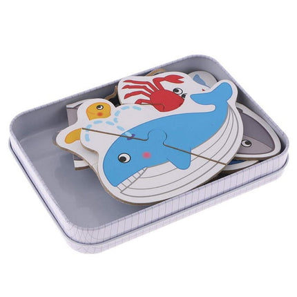 Extrokids Wooden shapes puzzle Infant Early Head Start Training Puzzle Cognitive Card Toy - EK1587