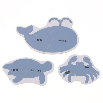 Extrokids Wooden shapes puzzle Infant Early Head Start Training Puzzle Cognitive Card Toy - EK1587