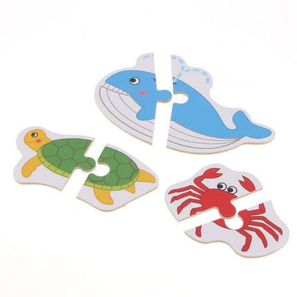 Extrokids Wooden shapes puzzle Infant Early Head Start Training Puzzle Cognitive Card Toy - EK1587