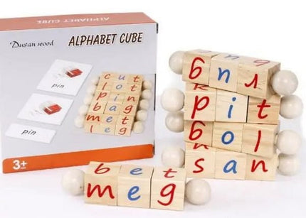 Extrokids Wooden alphabet cube Apple picking game kindergarden childrens cognitive digital teaching
