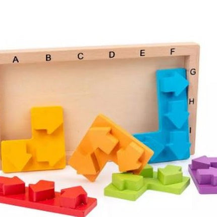 Extrokids Wooden direction of wisdom around Block Board Arrows Game Puzzle Brain Teasers Building Blocks Toy- EKT1593