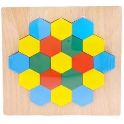 Extrokids Wooden Hexagonal Variational Puzzle - EK1611