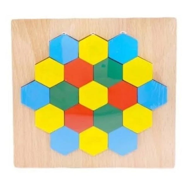 Extrokids Wooden Hexagonal Variational Puzzle - EK1611