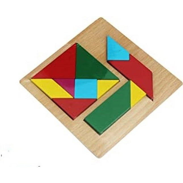 Extrokids Wooden 6X6 PUZZLE XJ Seven and Four Piece Colorful Learning Educational Board Puzzle Toy
