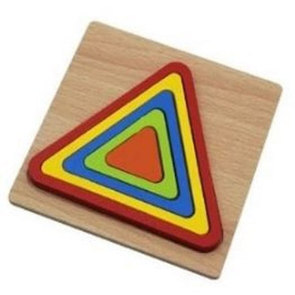 Extrokids Wooden Rainbow 5 Color Board Triangle Puzzle - EK1617
