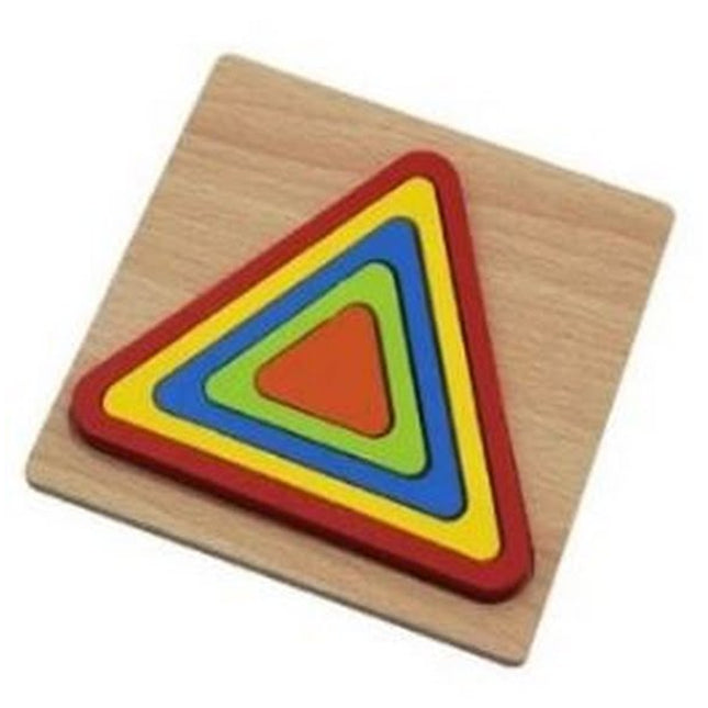 Extrokids Wooden Rainbow 5 Color Board Triangle Puzzle - EK1617
