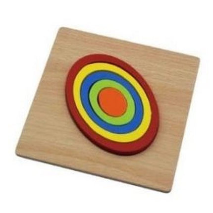Extrokids Wooden Rainbow 5 Color Board Oval Puzzle - EK1618