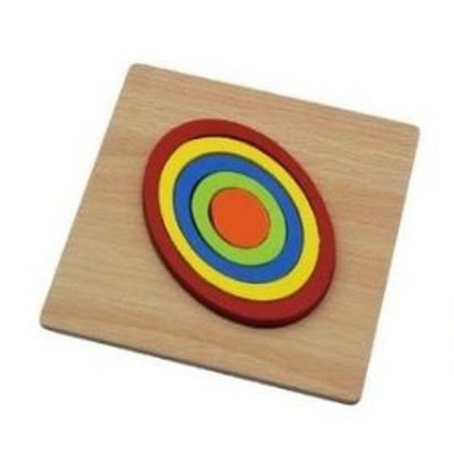 Extrokids Wooden Rainbow 5 Color Board Oval Puzzle - EK1618