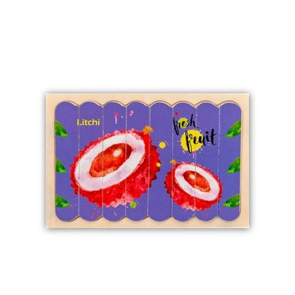 Extrokids Wooden Double Sided 8Pc Stick Puzzle Litchi with Peach - EKT1647